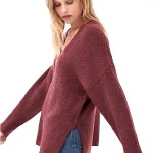 Urban Outfitters Rosie Sweater in Wine color marled maroon
